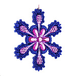 Картинка Игрушка Erich Krause Decor Снежинка с окантовкой аметист (47493)