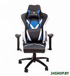 Картинка Кресло AksHome Eragon Eco 80351 (черный/белый/синий)
