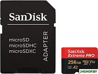 Extreme PRO microSDXC SDSQXCD-256G-GN6MA 256GB (с адаптером)