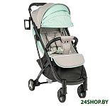Картинка Детская прогулочная коляска Sundays Baby S600 Plus (черная база, серый/бирюзовый)