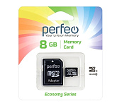 Картинка Карта памяти Perfeo microSDHC PF8GMCSH10AES 8GB (с адаптером)