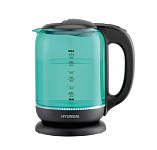 Картинка Чайник электрический Hyundai HYK-G2807 (бирюзовый/черный)