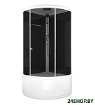 Картинка Душевая кабина Domani-Spa Simple High 90x90 (тонированное стекло/черный)