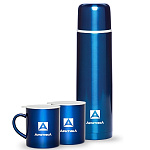 Картинка Термос АРКТИКА 102-1000 S синий (2 кружки)