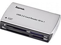 Картинка Кардридер Hama USB2.0 H-49009 (серебристый)