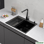 Eco AR мойка 600*500, коландер G, дозатор Black