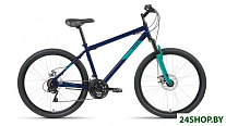 Картинка Велосипед Altair MTB HT 26 2.0 D (2022, темно-синий/бирюзовый, рама 19) (RBK22AL26114)