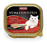Картинка Консервированный корм для кошек Animonda Vom Feinsten Adult с говядиной, курицей и травами