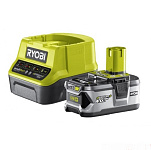 Картинка Аккумулятор с зарядным устройством Ryobi RC18120-140 ONE+ 5133003360 (18В/4.0 Ah + 18В)