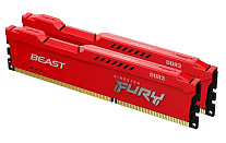 Картинка Оперативная память Kingston FURY Beast 2x4GB DDR3 PC3-14900 KF318C10BRK2/8