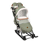 Картинка Санки-коляска Nika НД7-8К/4 (оливковый)