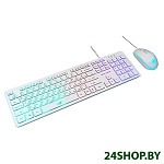 Картинка Клавиатура и мышь DIALOG KMGK-1707U White