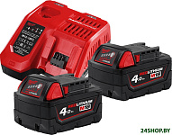 M18 M18NRG-402 4933459215 (2 x 18В/4 Ач + 12-18В)