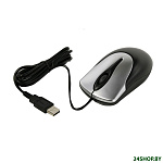 Картинка Мышь Genius NetScroll 100 V2 (черный/серебристый)