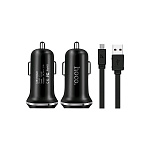 Картинка Автомобильное зарядное Hoco Z1 microUSB (черный)