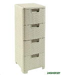 Картинка Комод Keter X4 Style Rattan Drawer OWH 885 (209907) (кремовый)