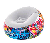 Картинка Кресло надувное Bestway Graffiti 75075 (112х112х66 см)