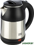 Картинка Электрочайник HOMESTAR HS-1034 (стальной, черный)