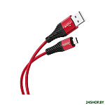 Картинка Кабель Hoco X38 microUSB 1 м (красный)