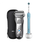 Картинка Электробритва Braun Series 7 7893s + Oral-B Pro 500 Cross Action D16.513.U
