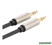 Картинка Кабель UGREEN AV125 10602 3.5 мм - 3.5 мм (1 м, черный/серый)