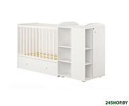 Картинка Кроватка-трансформер Polini Kids Ameli 800, с комодом (белый)