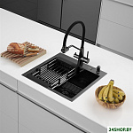 ECO AR мойка 500*500, коландер, дозатор BLACK