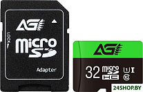 Картинка Карта памяти AGI TF138 microSDHC AGI032GU1TF138 32GB (с адаптером)