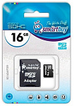 Картинка Карта памяти SmartBuy micro SDHC 16GB (SD адаптер, class10)