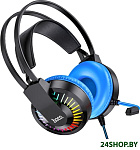 Картинка Наушники Hoco W105 (черный/синий)
