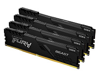 Картинка Оперативная память Kingston FURY Beast 4x16GB DDR4 PC4-24000 KF430C16BBK4/64