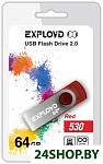 Картинка USB флэш-накопитель EXPLOYD 64GB 530 красный