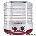 Картинка Сушилка для овощей и фруктов Delta DL-6890 (белая с малиновым)