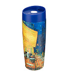 Картинка Термокружка Agness 709-067 380мл (синий/цветной принт)