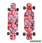 Картинка Лонгборд Y-SCOO Longboard Shark TIR 31 (красный камуфляж/чёрный)