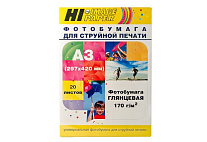 Картинка Фотобумага Hi-Black Hi-Image Глянцевая А3 170 г/кв.м. 20 листов [A202910]