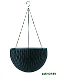 Картинка Кашпо Keter Rattan Style Hanging 229545 (графит)