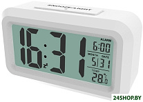 Картинка Радиочасы Ritmix CAT-100 (белый)