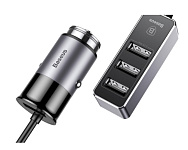 Картинка Автомобильное зарядное Baseus CCTON-0G Dark gray