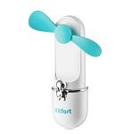 Картинка Беспроводной мини-вентилятор KITFORT KT-405-2 (белый, бирюзовый)