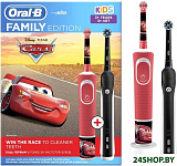 Картинка Комплект зубных щеток Oral-B Pro 1 Cross Action и Kids D16.513.1U + D100.410.2K (черный)