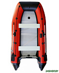 Картинка Надувная лодка Polar Bird Merlin PB-385M ПБ48 стеклокомпозит (черный/красный)