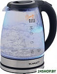 Картинка Чайник электрический SCARLETT SC-EK27G36 (черный/стекло)