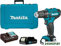 Картинка Дрель-шуруповерт Makita DF333DWYE (с 2-мя АКБ, кейс)