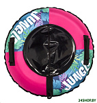 Картинка Тюбинг Snowstorm BZ-90 JUNGLE W112909 (90 см, розовый с зеленым)