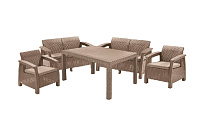 Картинка Набор садовой мебели Curver Corfu fiesta set (Капучино/Песочный) [227586]