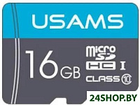 Картинка MicroSDHC 16Gb Class 10 Usams US-ZB093 блистер, синий