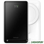 Картинка Внешний аккумулятор Baseus Magnetic Bracket Wireless Fast Charge 10000mAh (белый)