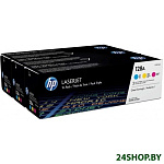 Картинка Картридж для принтера HP 128A 3-pack (CF371AM)