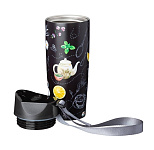 Картинка Термокружка Agness Tea Time 709-090 380мл (черный/цветной принт)